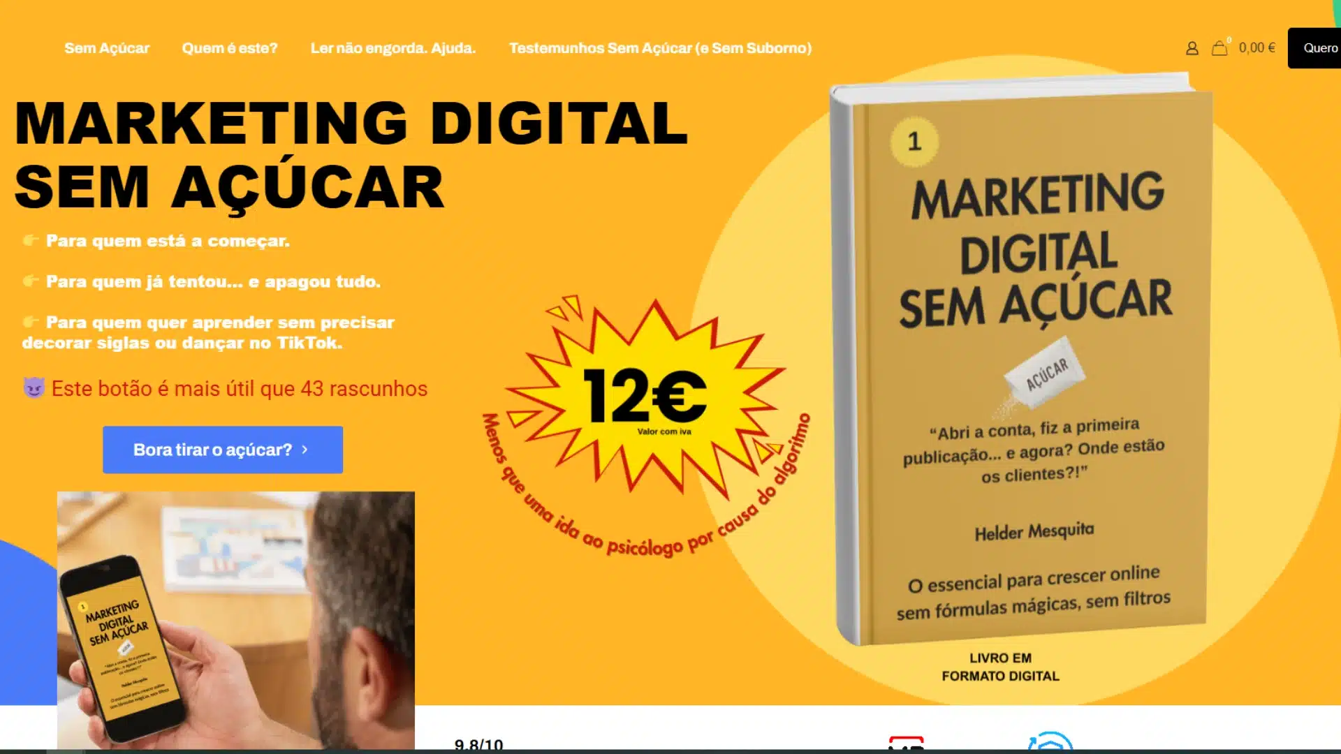 Site Marketing Digital Sem Açúcar